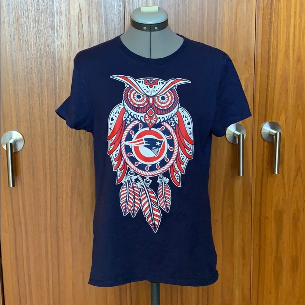 RARE New England Patriots Owl Dream Catcher Tee Shirt